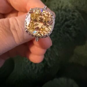 Harry Winston Sterling Silver Ring with cubic zirconia accents